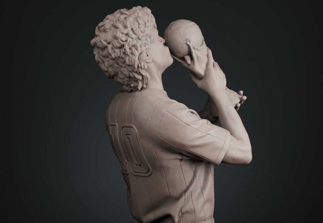 Diego Maradona Full-body Sculpture  3D print model_17