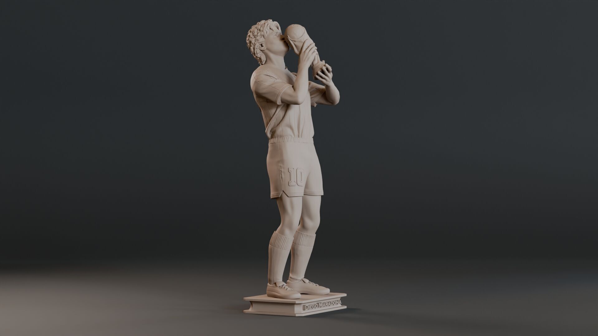 Diego Maradona Full-body Sculpture  3D print model_3