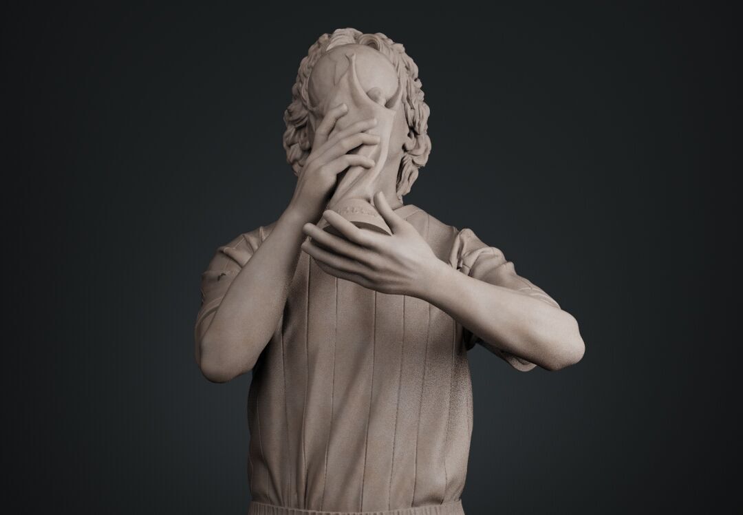 Diego Maradona Full-body Sculpture  3D print model_13