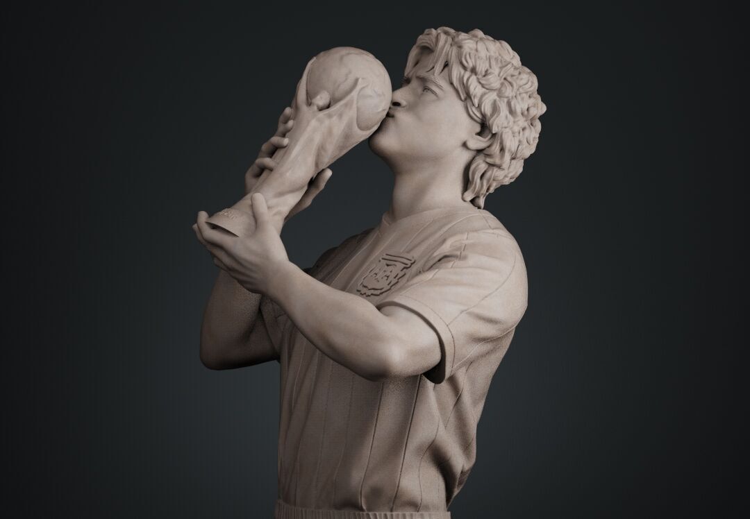 Diego Maradona Full-body Sculpture  3D print model_23
