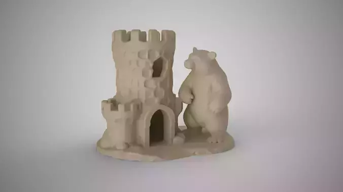 Bear Castle Pen Holder