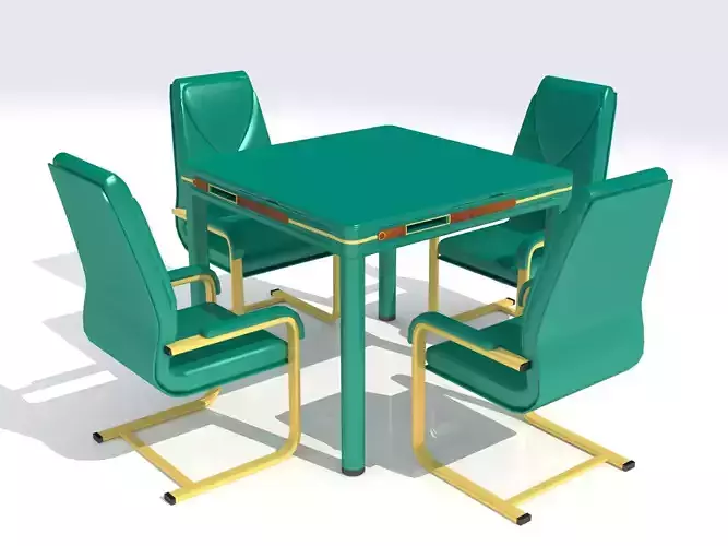 The mahjong table 3D model