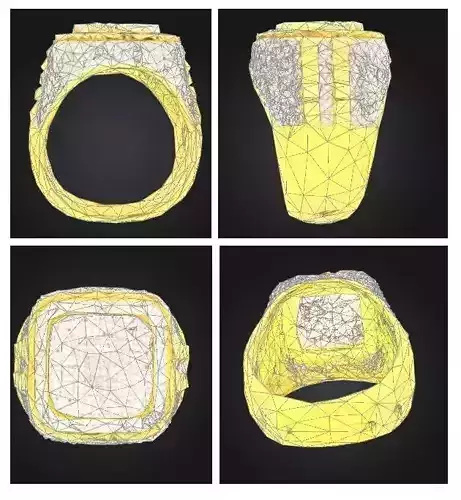 frozen gold diamond ring