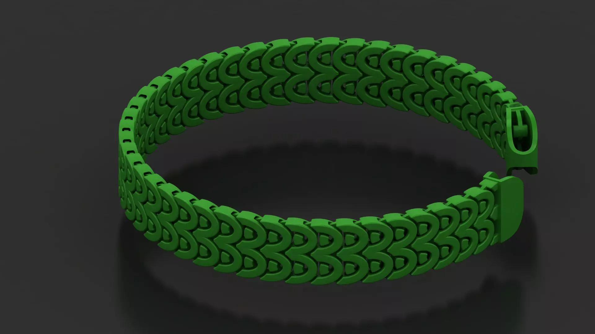 11mm 2 Line Oval Cuban Bracelet Spiral Type for All Metal  3D print model_0