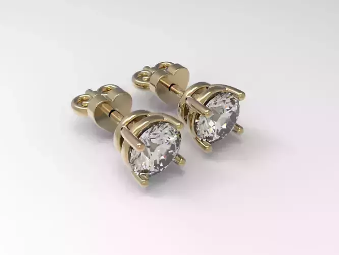 Stud diamond earring