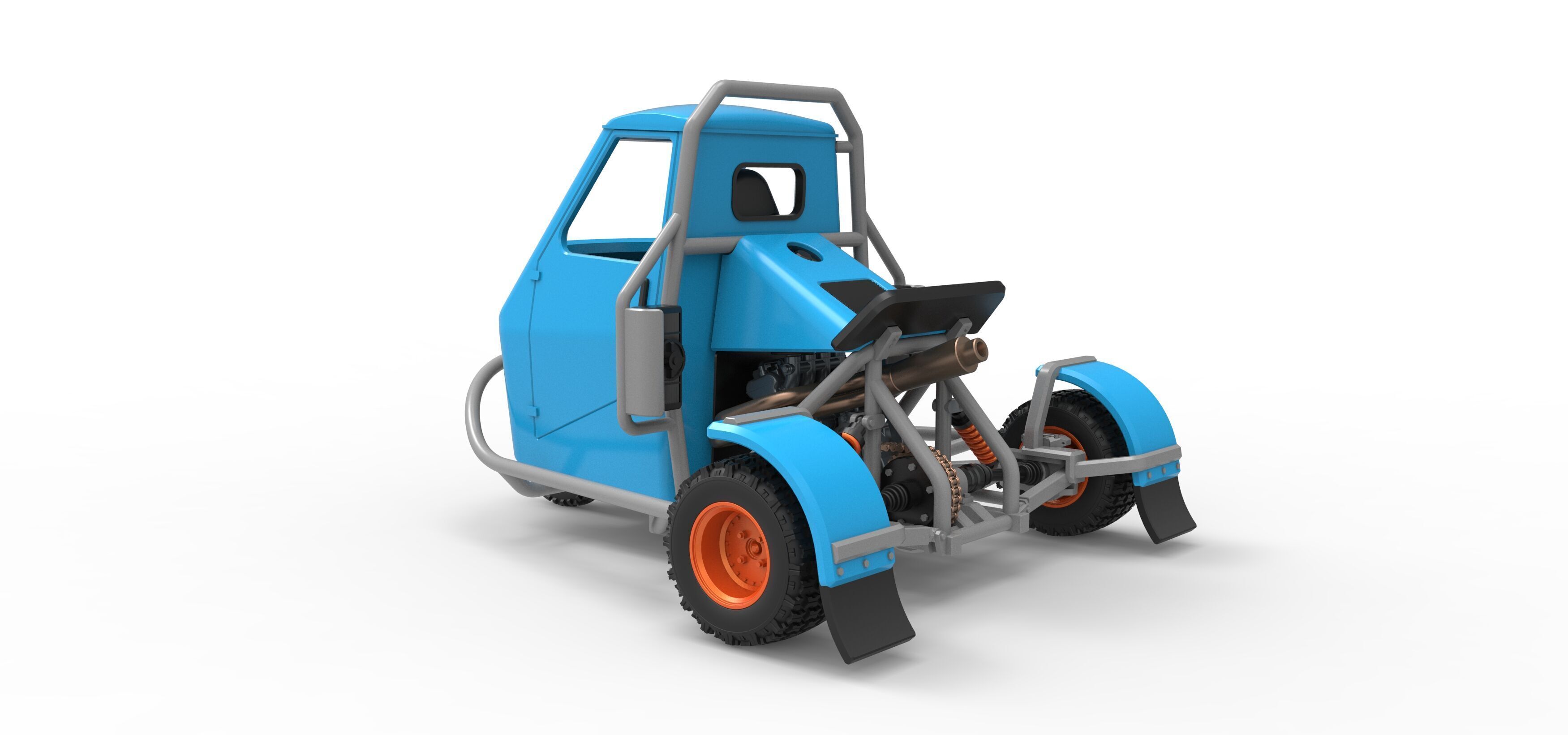 Ape car proto for dirt Scale 1 to 25 3D print model_10