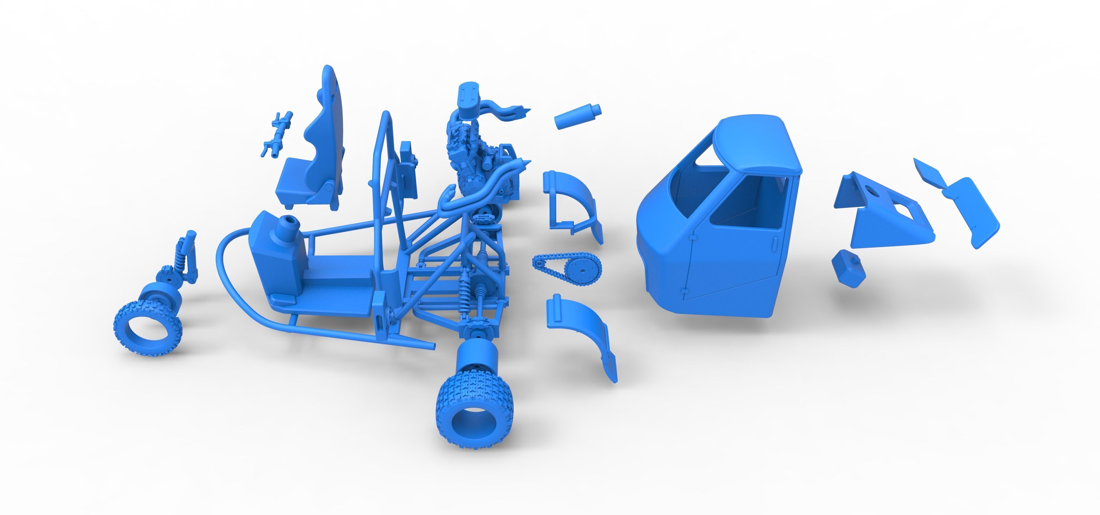 Ape car proto for dirt Scale 1 to 25 3D print model_48