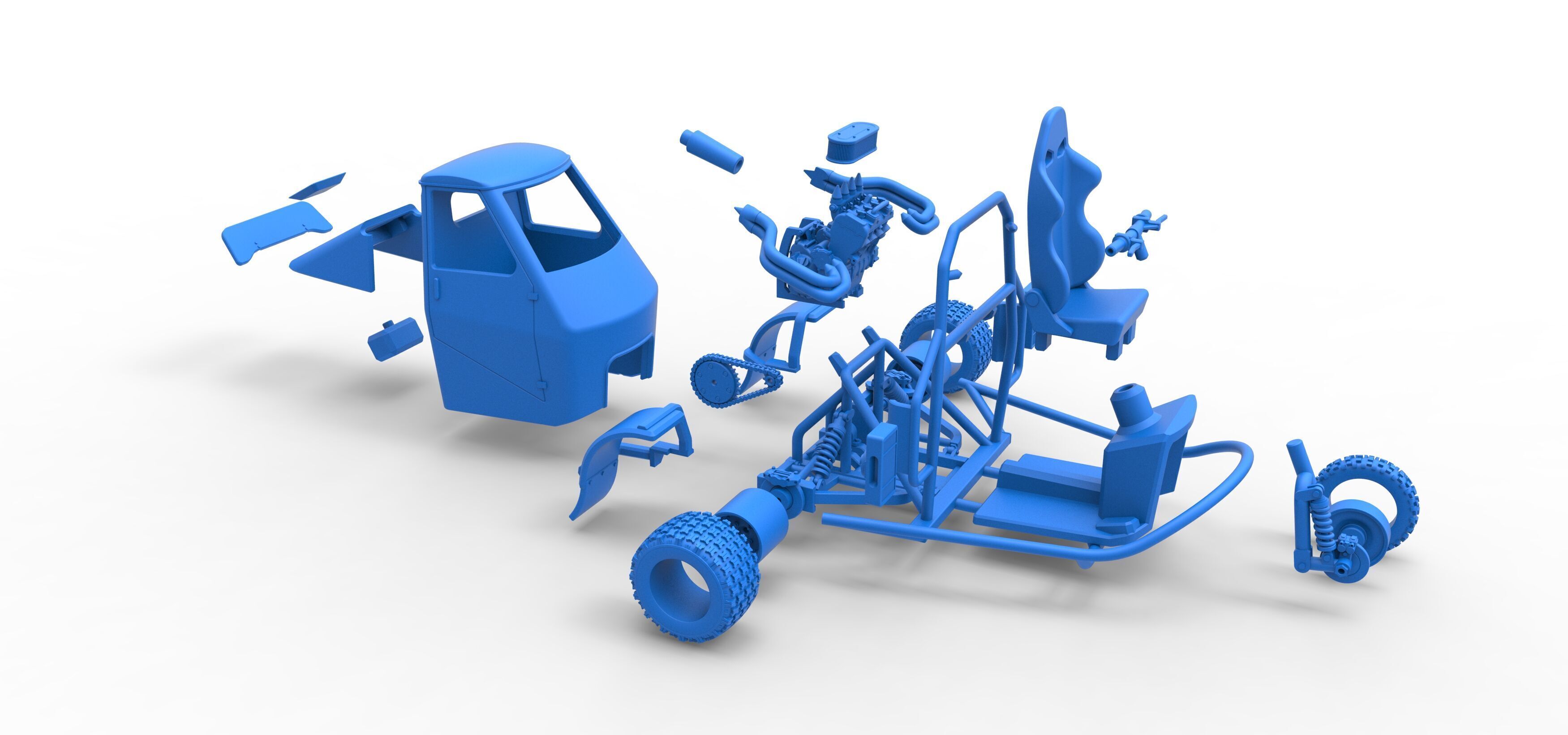 Ape car proto for dirt Scale 1 to 25 3D print model_55