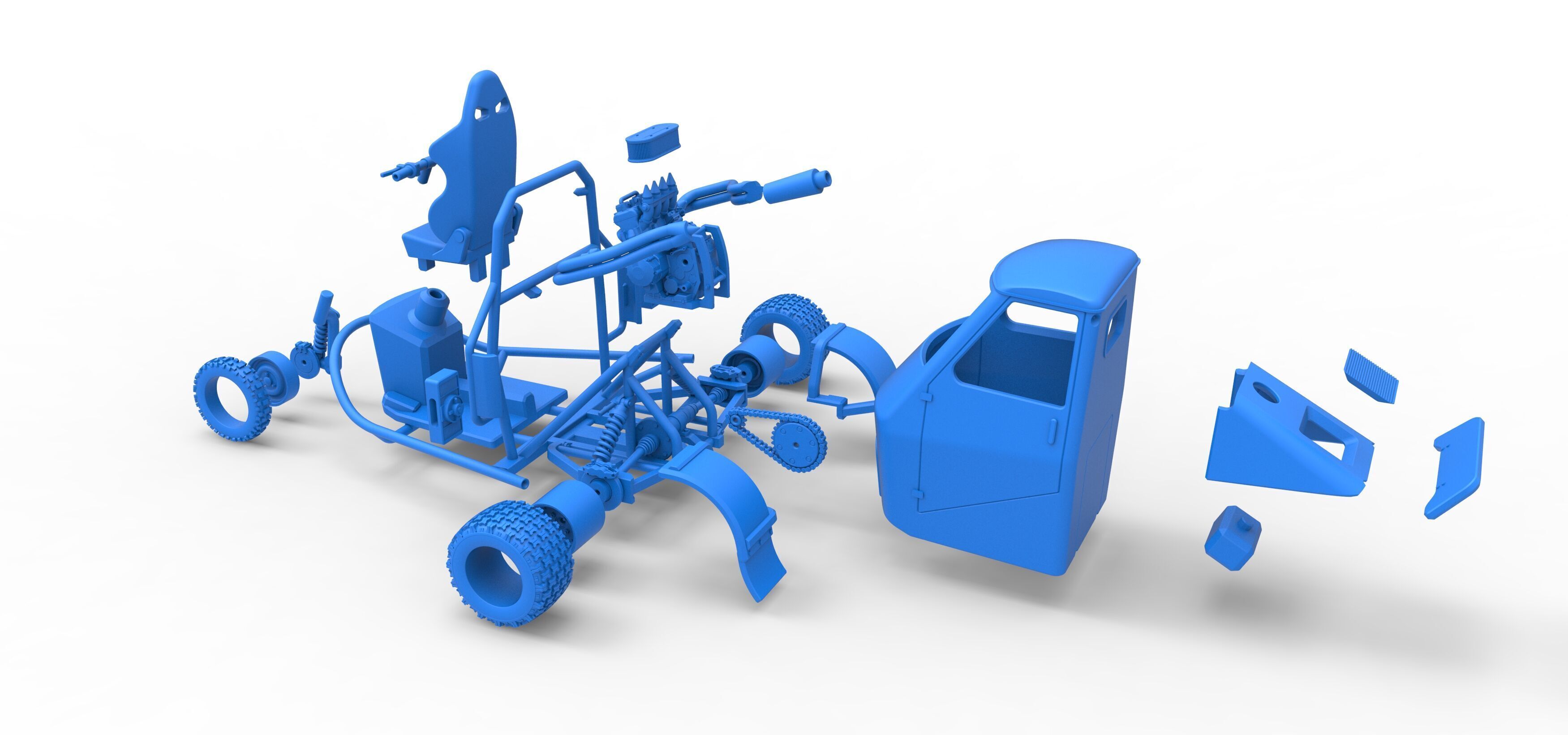 Ape car proto for dirt Scale 1 to 25 3D print model_49