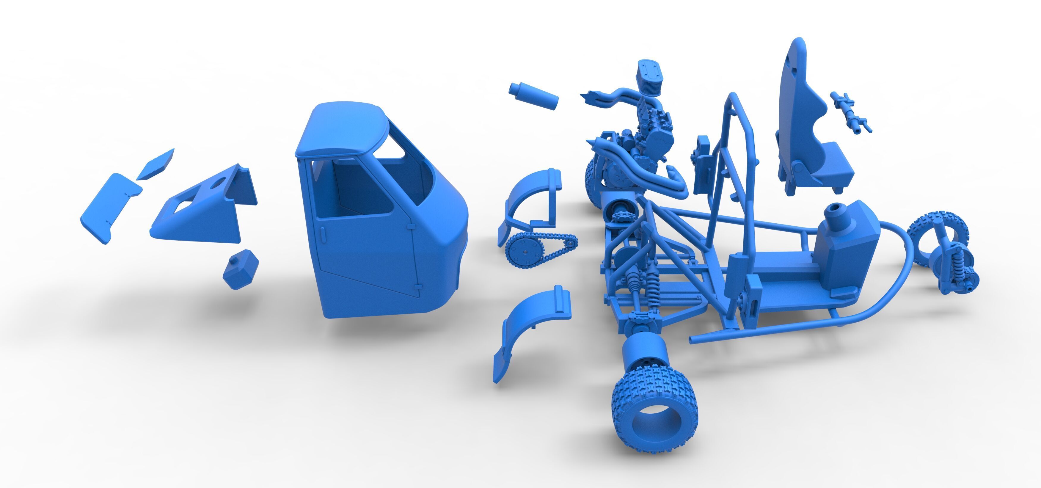 Ape car proto for dirt Scale 1 to 25 3D print model_54