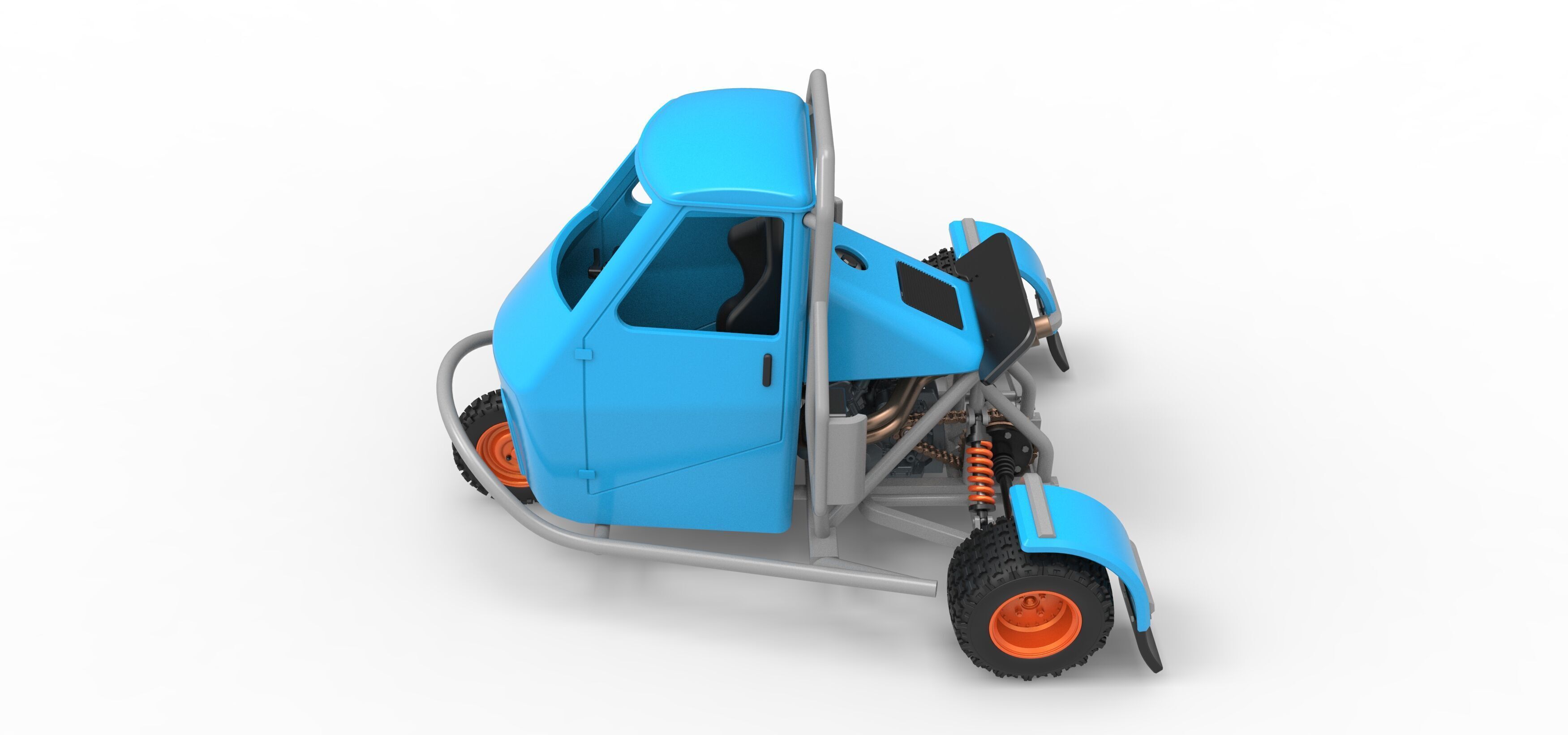 Ape car proto for dirt Scale 1 to 25 3D print model_8