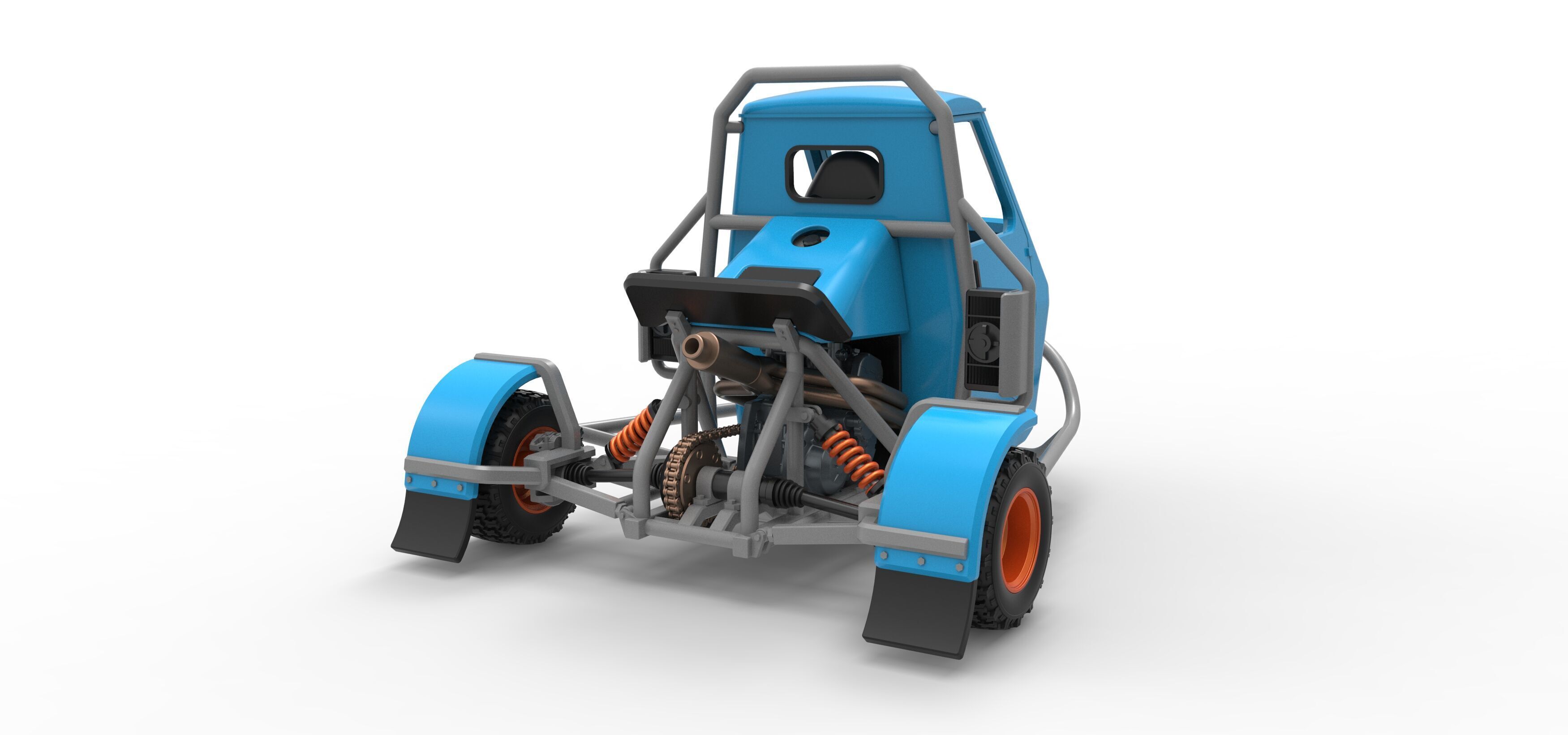 Ape car proto for dirt Scale 1 to 25 3D print model_16