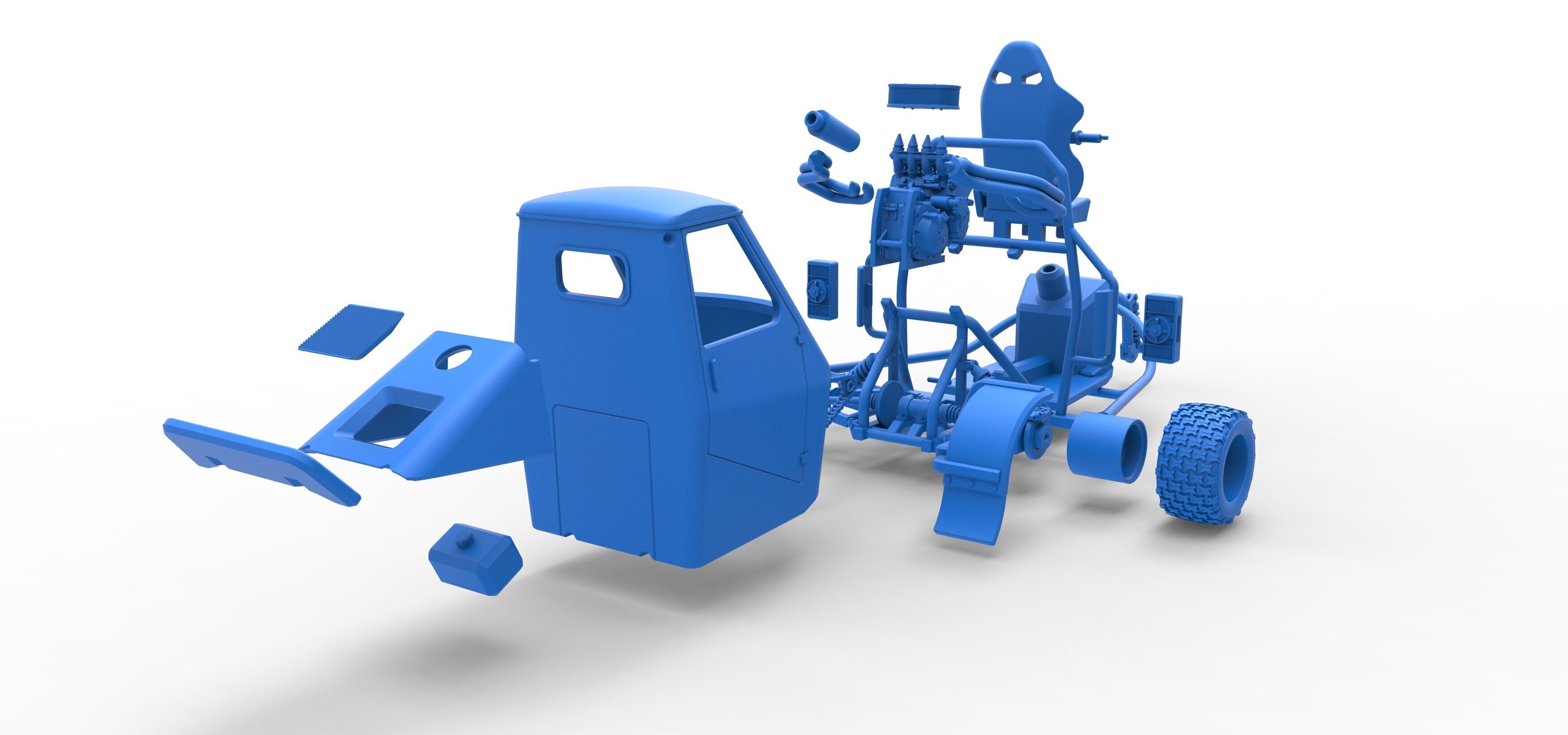 Ape car proto for dirt Scale 1 to 25 3D print model_51