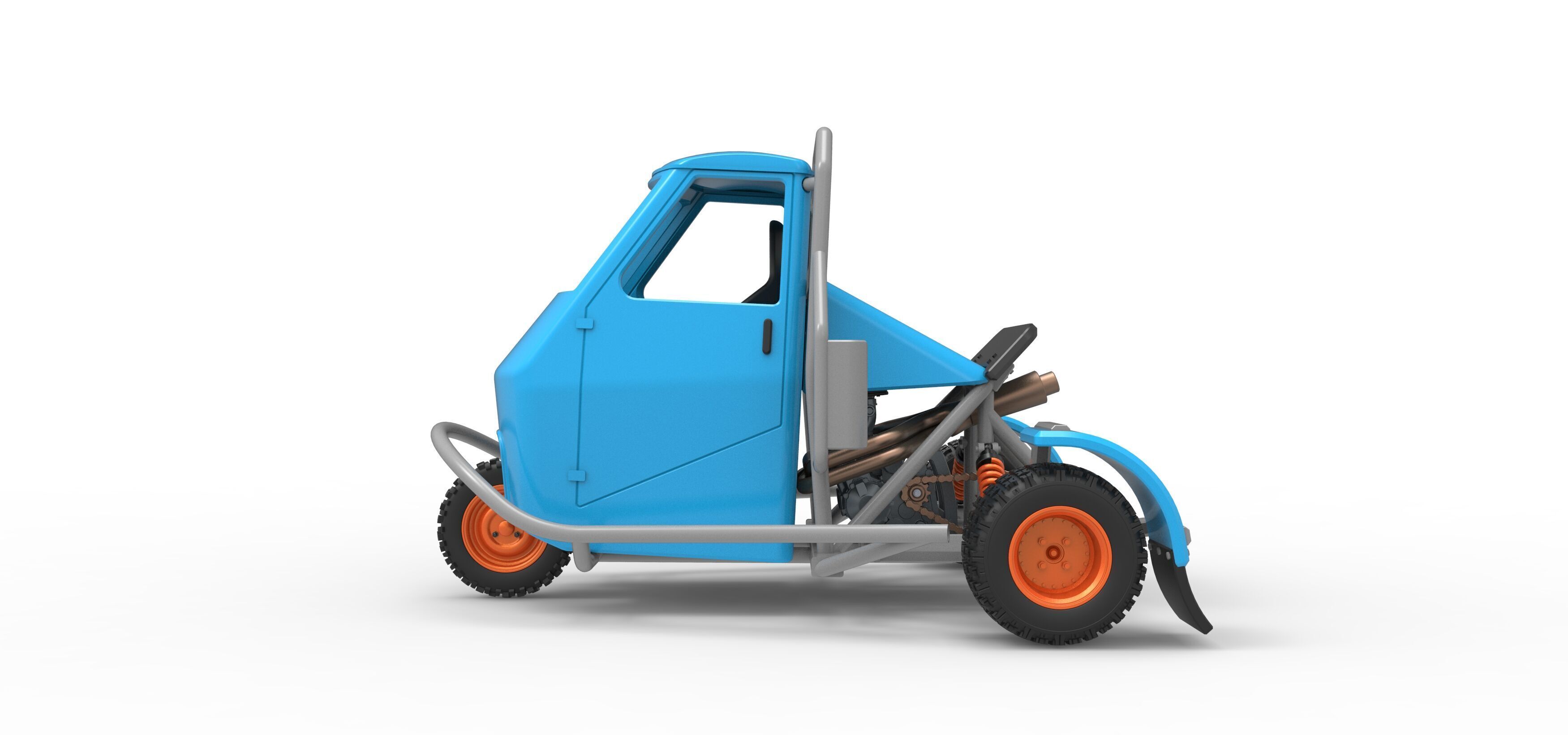 Ape car proto for dirt Scale 1 to 25 3D print model_7