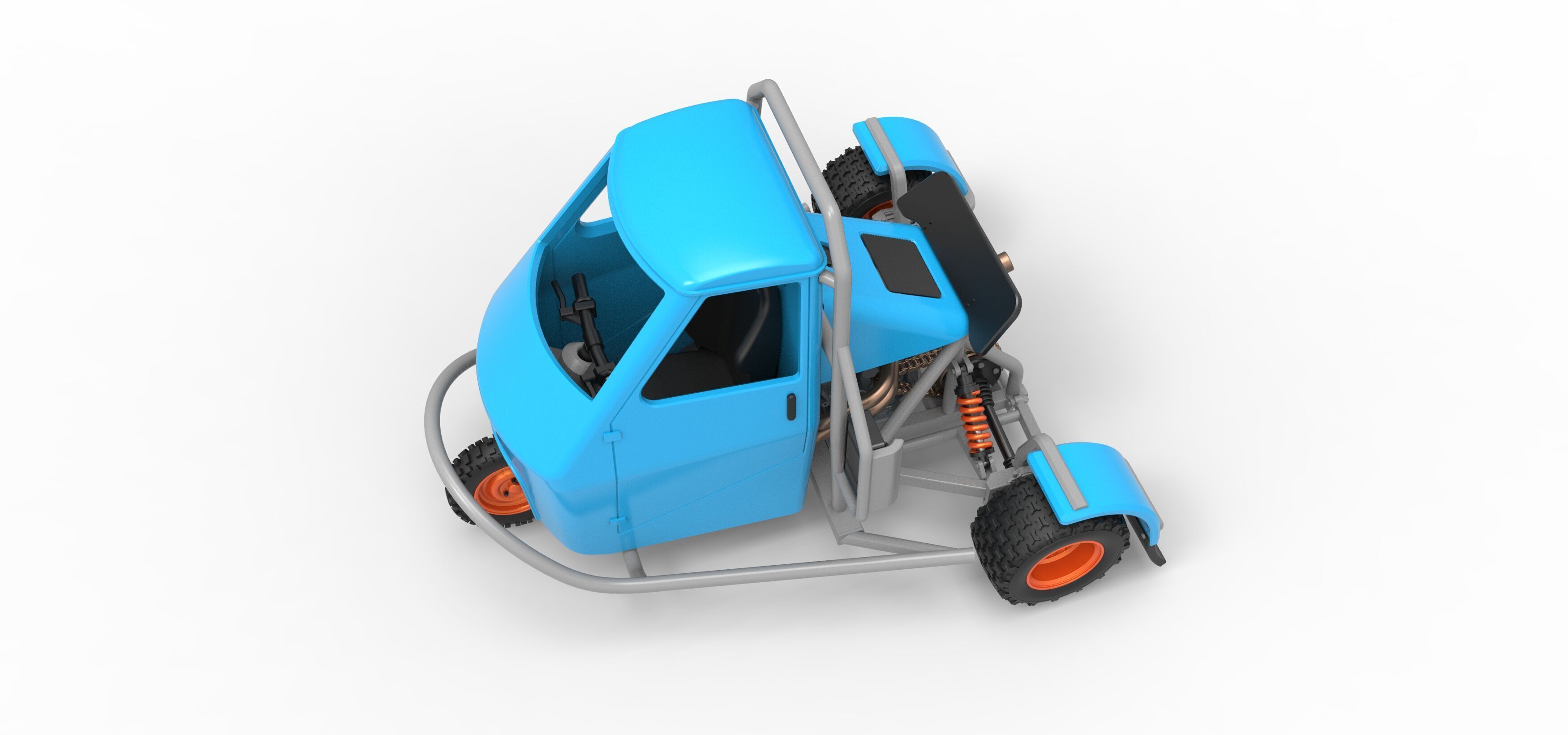 Ape car proto for dirt Scale 1 to 25 3D print model_4