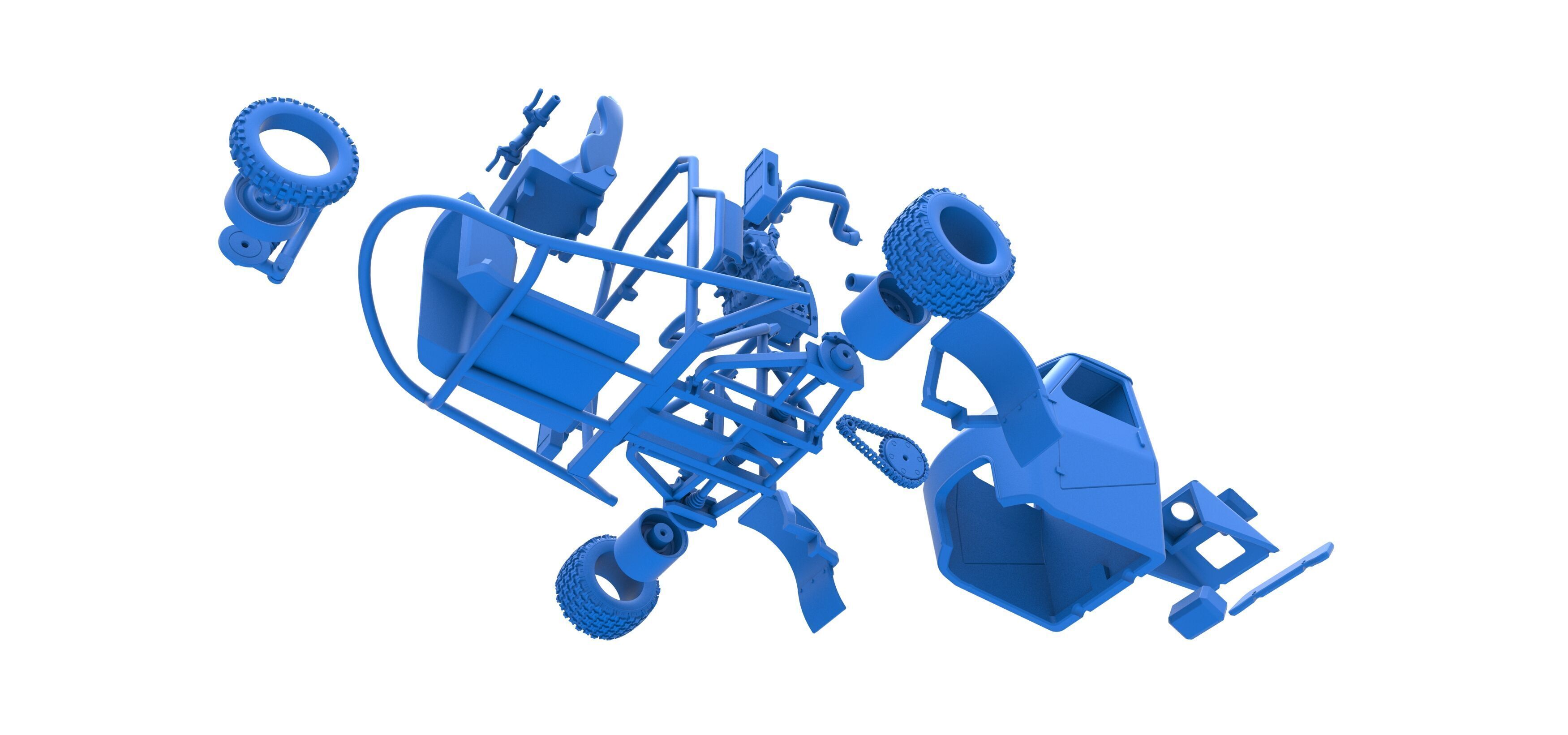 Ape car proto for dirt Scale 1 to 25 3D print model_45