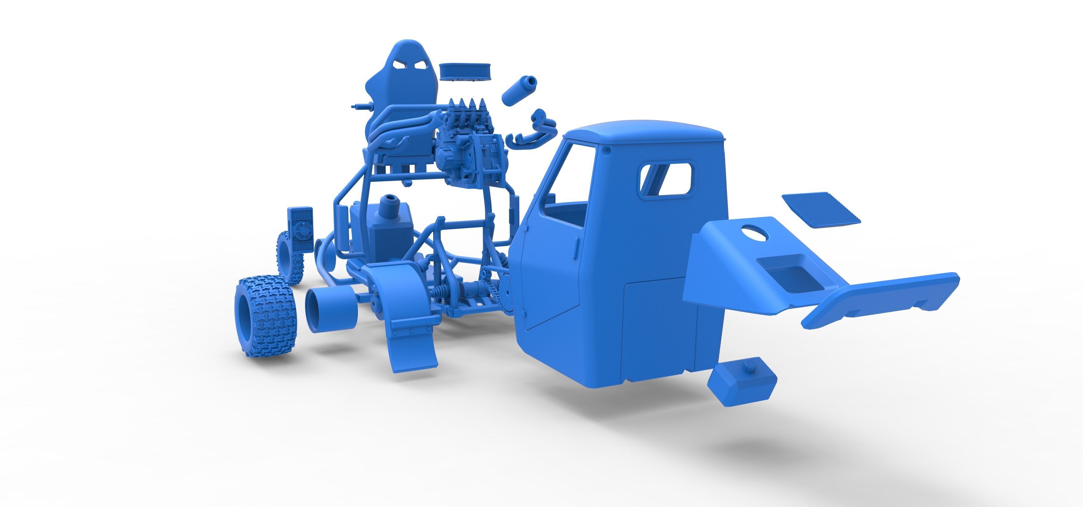 Ape car proto for dirt Scale 1 to 25 3D print model_50