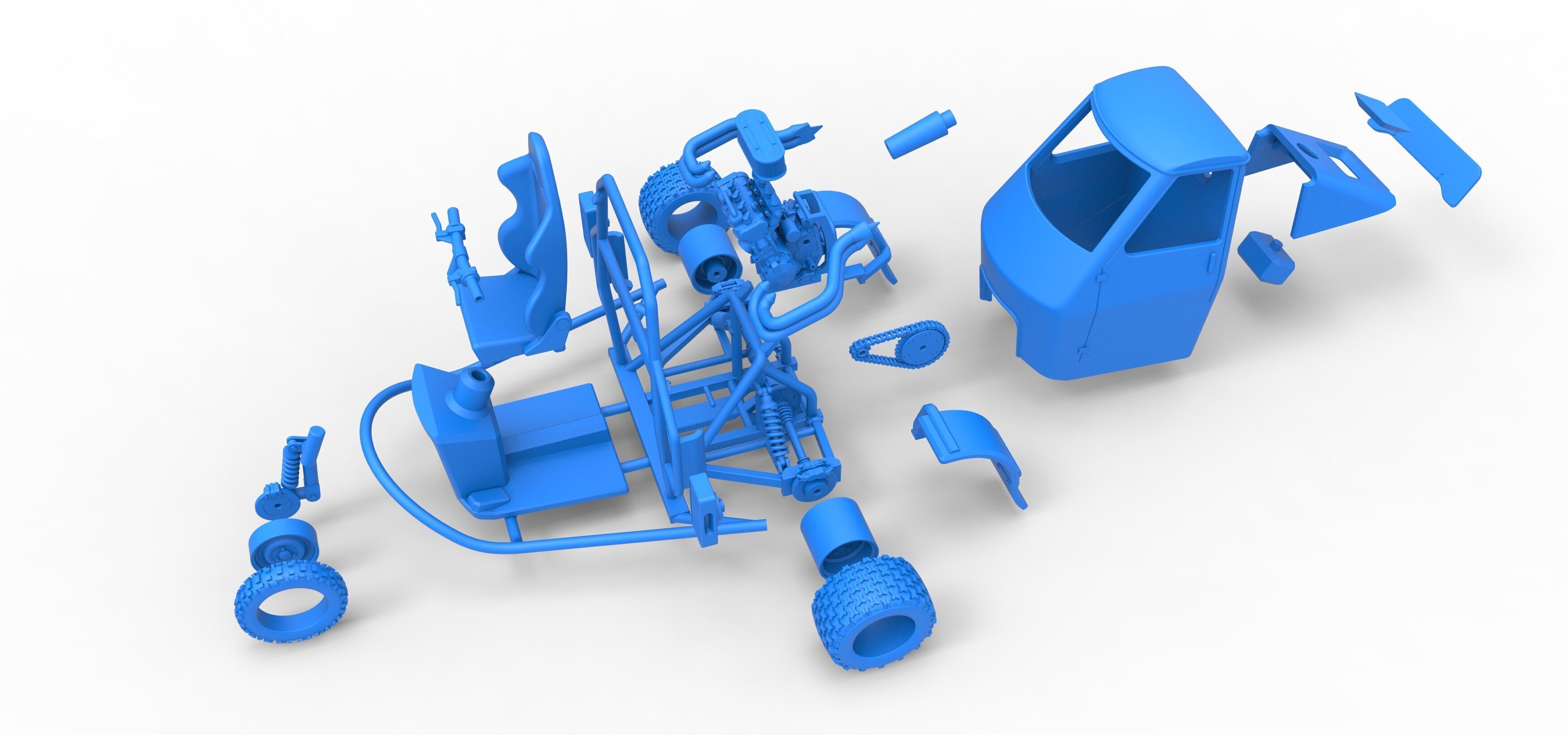 Ape car proto for dirt Scale 1 to 25 3D print model_44