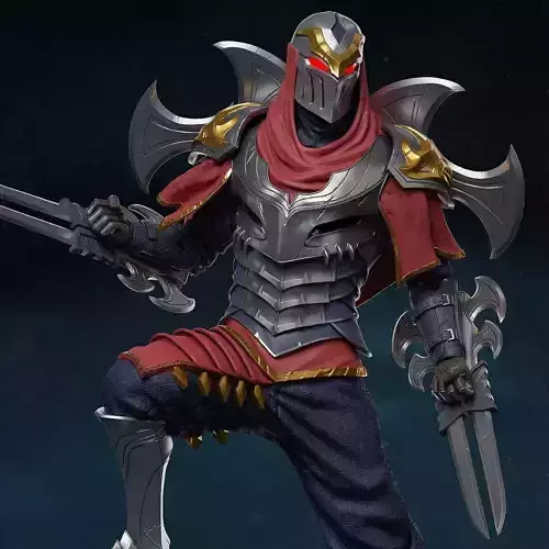 Zed League of Legends Statue 3D print model