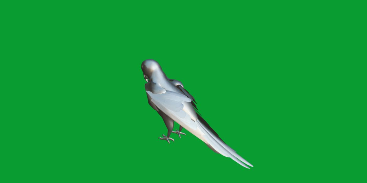 Hyacinth Macaw Parrot Low-poly 3D model_11