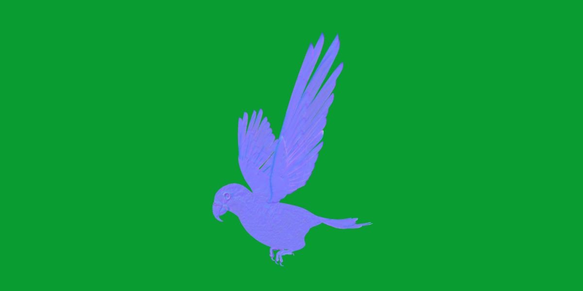 Hyacinth Macaw Parrot Low-poly 3D model_21