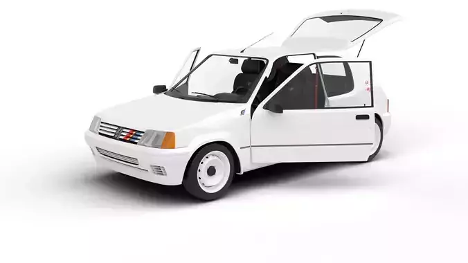 Peugeot 205 Rallye 1 3 1991 HQ 3d model 3D model