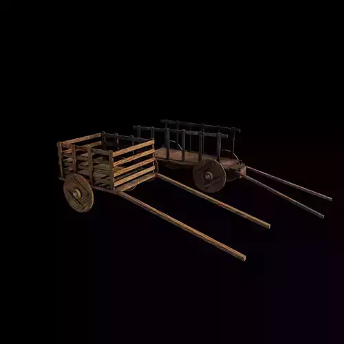 Wooden Cart 3D model