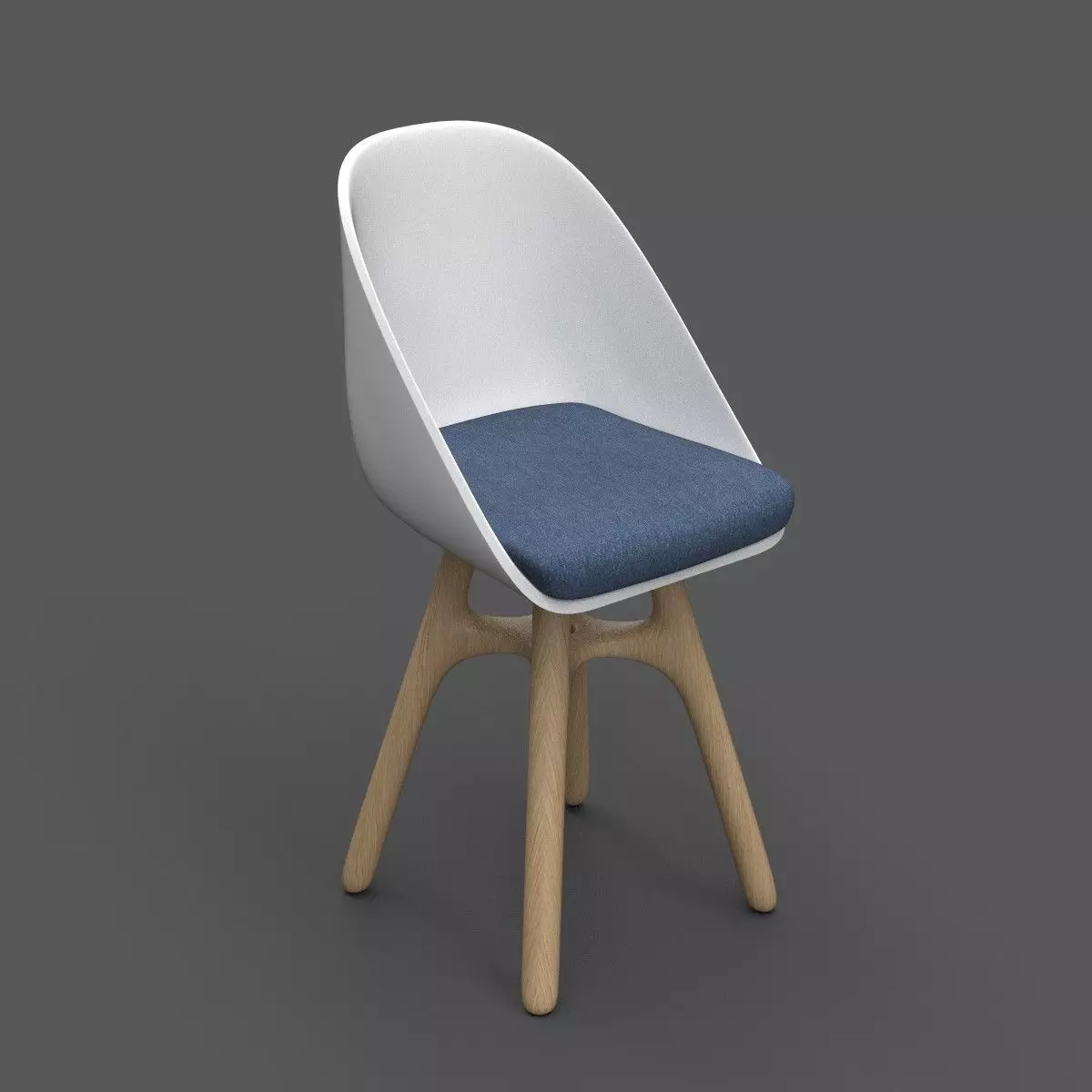 Chair Low-poly 3D model_0