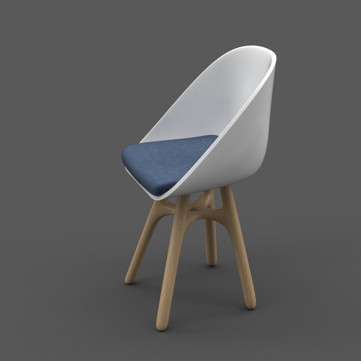 Chair Low-poly 3D model_3