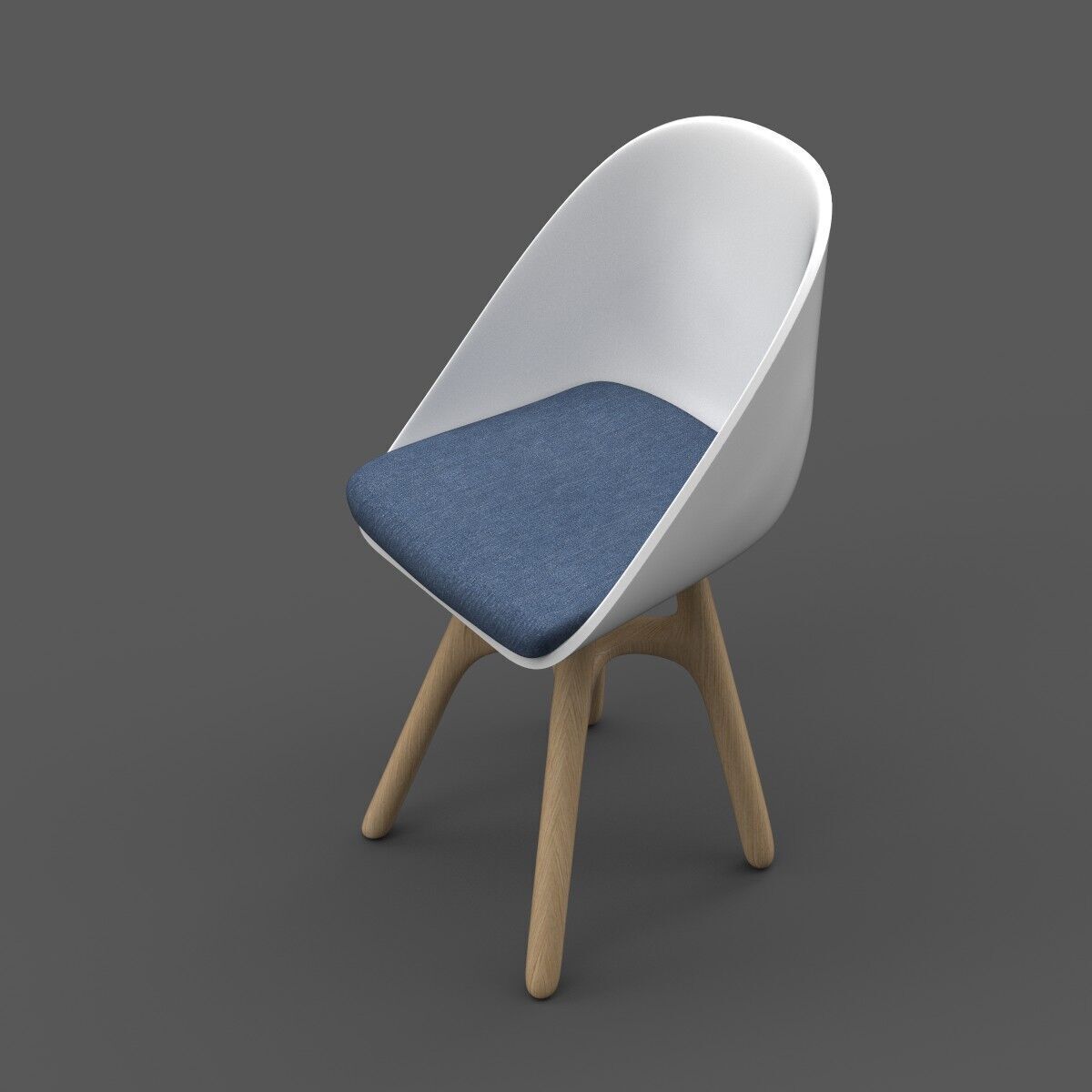 Chair Low-poly 3D model_2