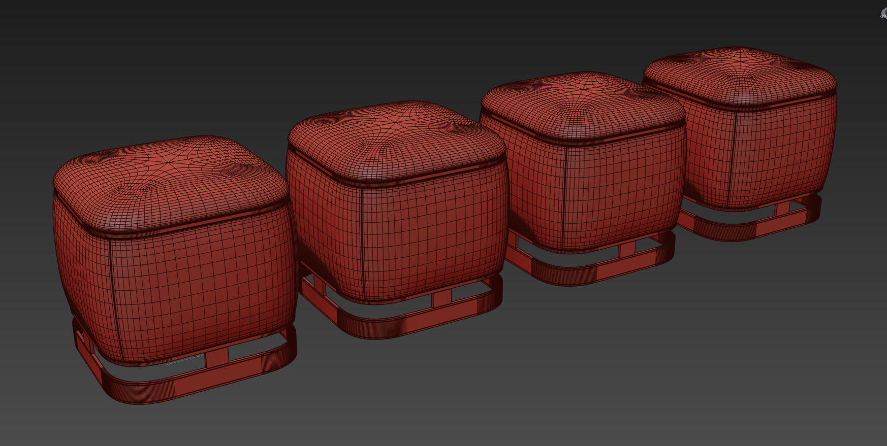 Ashi Ottoman By Frato 3D model_8