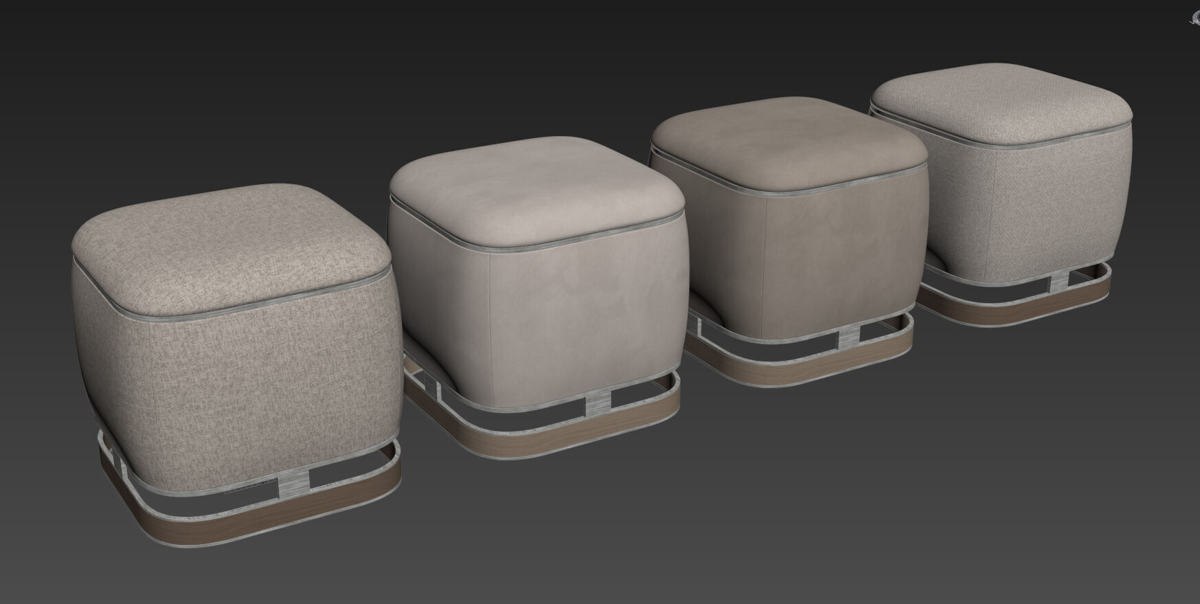 Ashi Ottoman By Frato 3D model_6