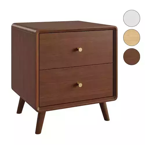 Litfad - Contemporary 2 Tiers Nightstand