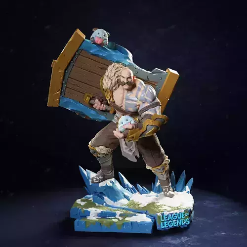 Braum League of Legends Statue 3D print model