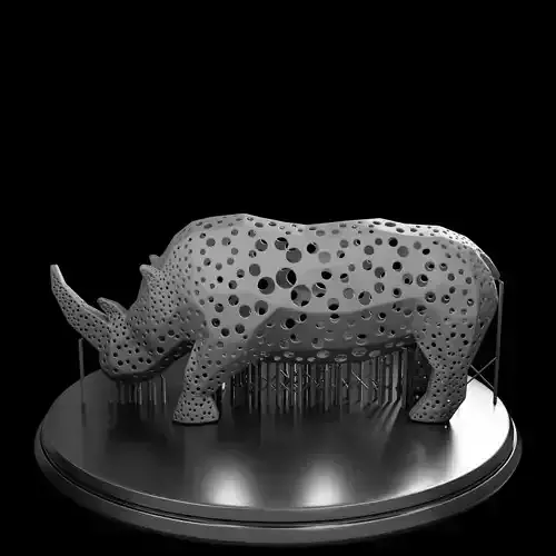 Rhinoceros Defender   Print Ready and High Poly STL Bundle
