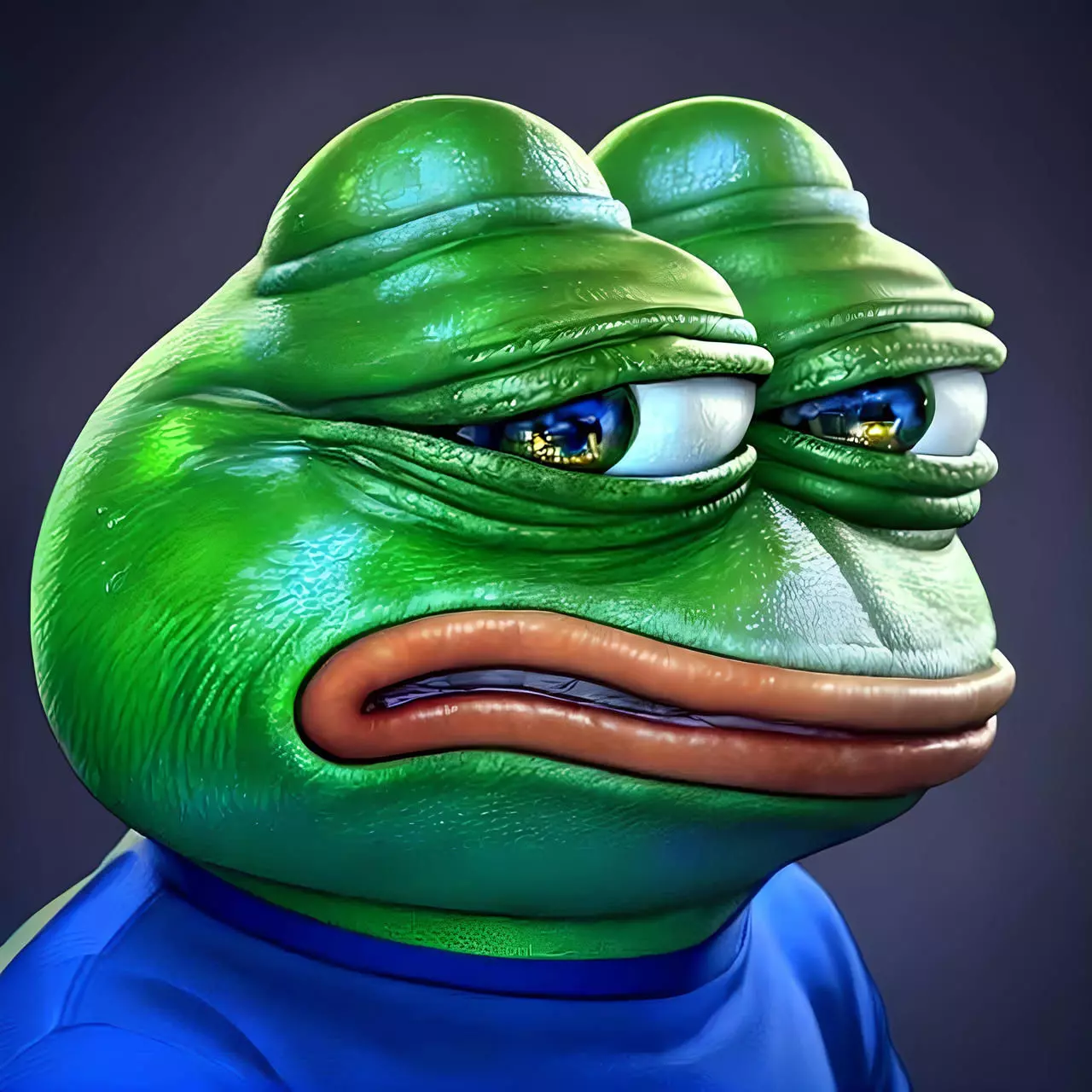 Pepe the Frog Portrait Meme 3D print model