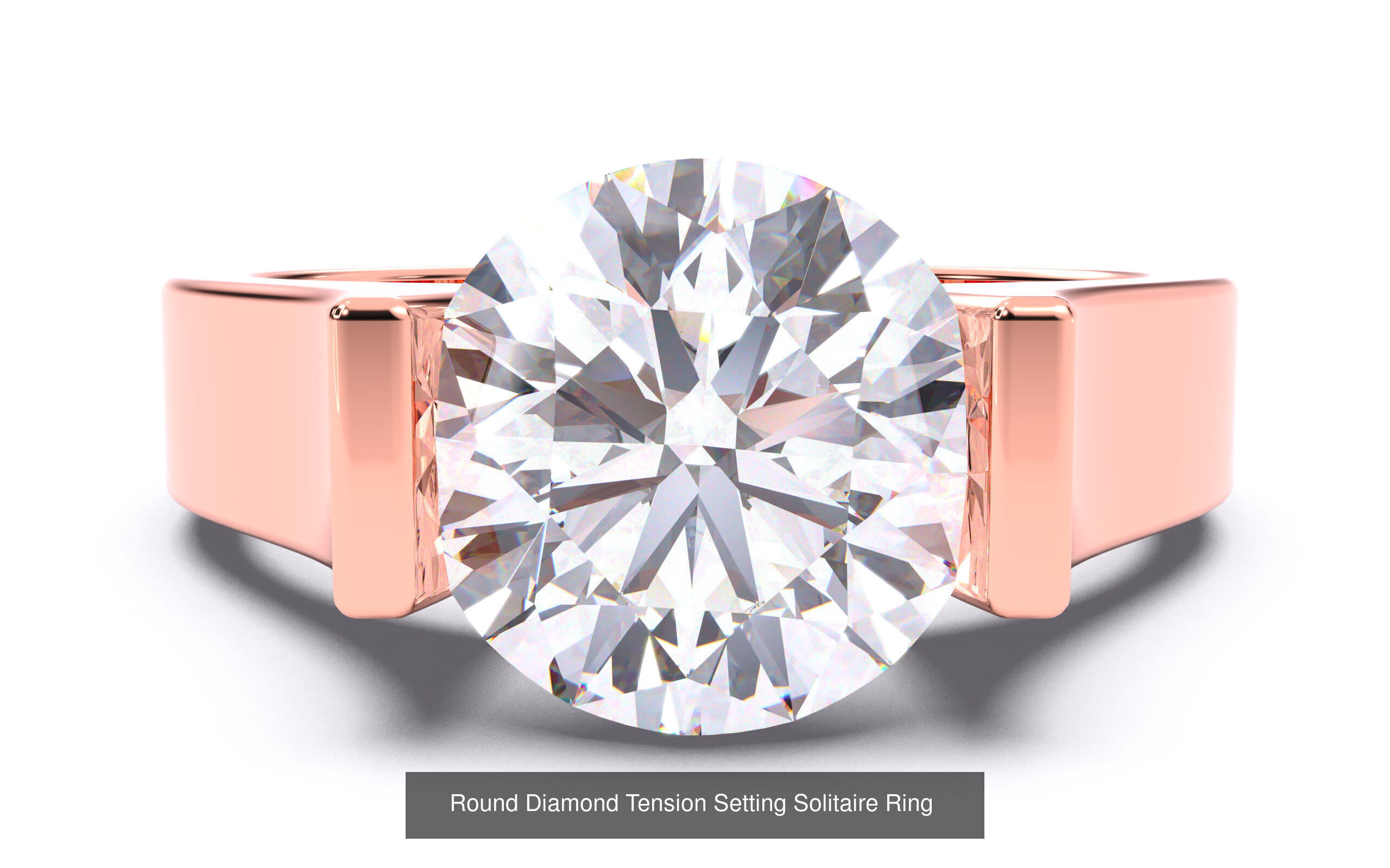 30 Round  Diamond Solitaire Rings  3D Model Collection_32
