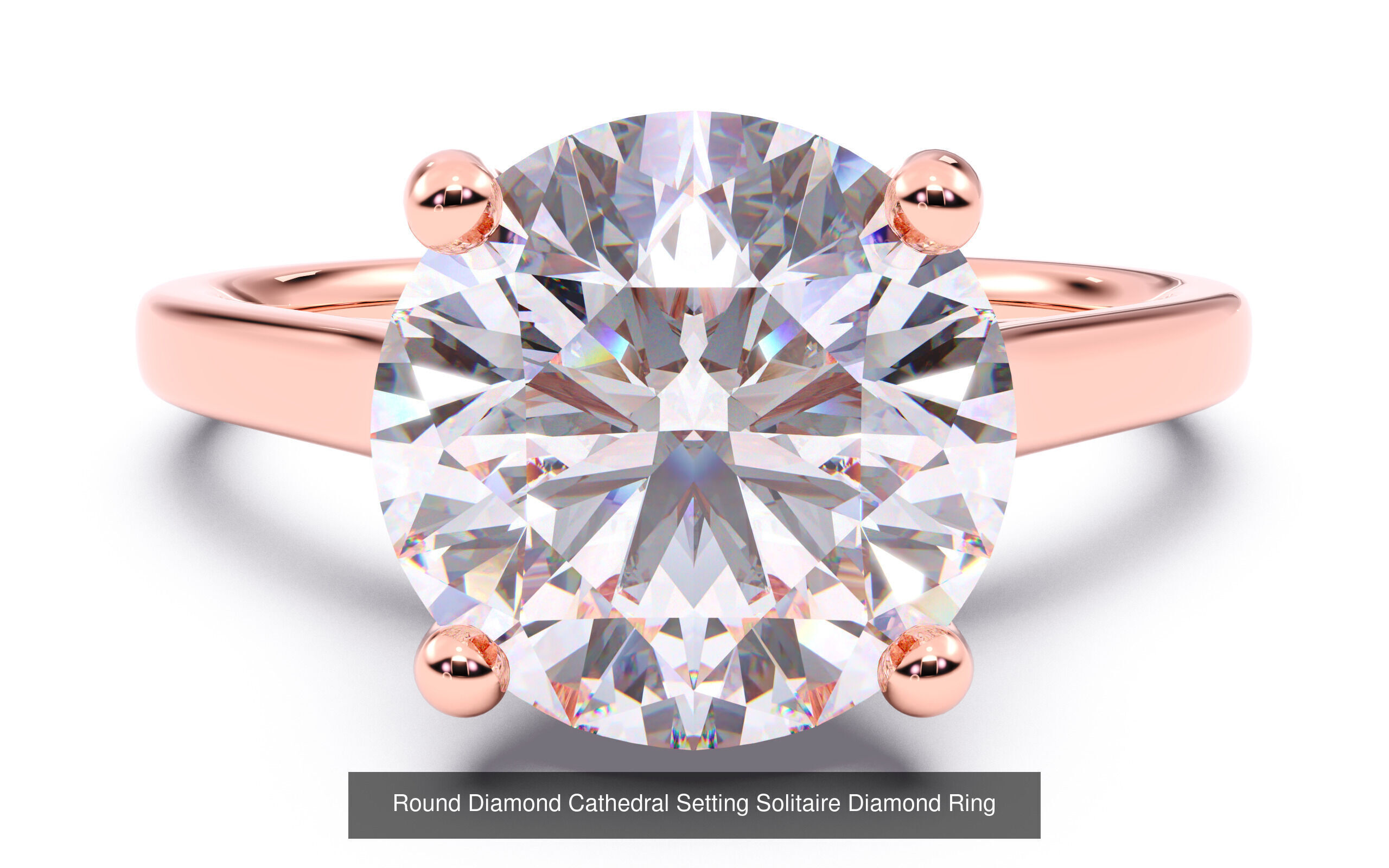 30 Round  Diamond Solitaire Rings  3D Model Collection_4