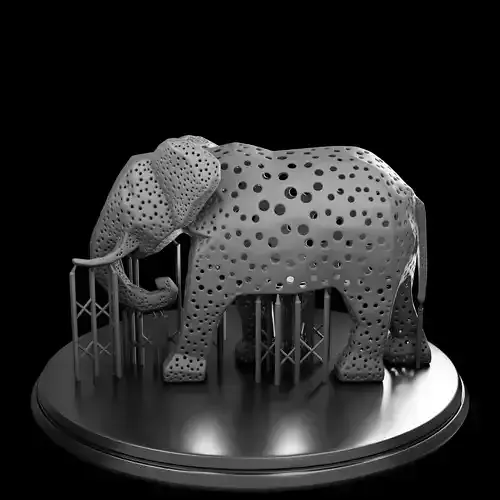 Elephant Majesty   Print Ready and High Poly STL Bundle
