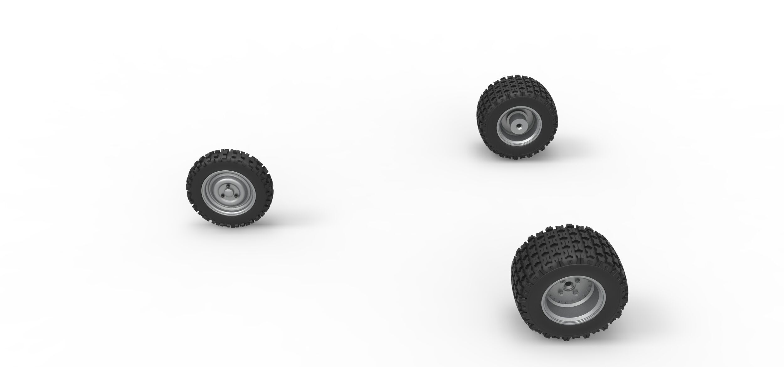 Wheel Set of Ape car proto for dirt Scale 1 to 25 3D print model_5