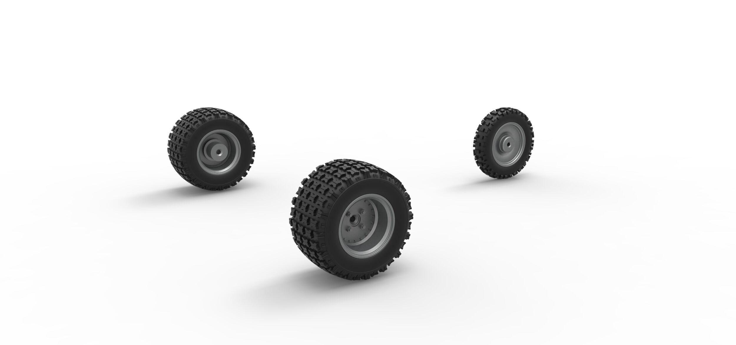 Wheel Set of Ape car proto for dirt Scale 1 to 25 3D print model_8