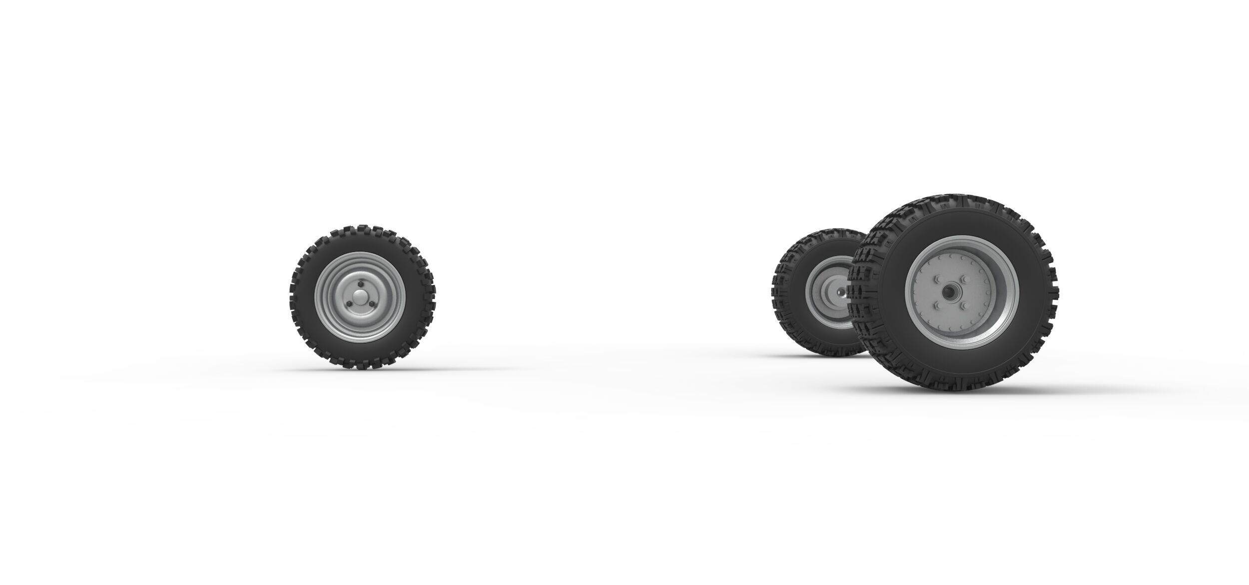 Wheel Set of Ape car proto for dirt Scale 1 to 25 3D print model_4