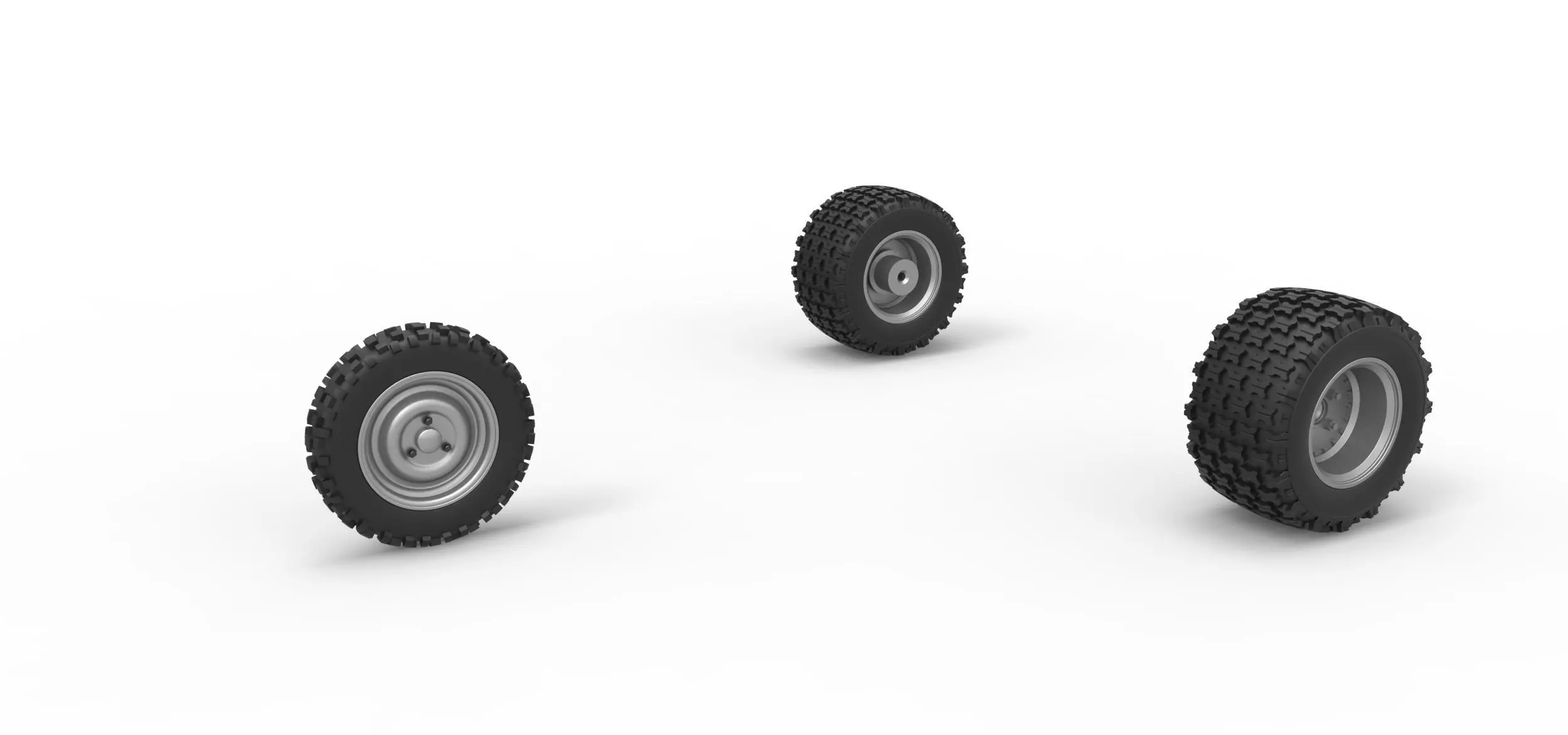 Wheel Set of Ape car proto for dirt Scale 1 to 25 3D print model_0