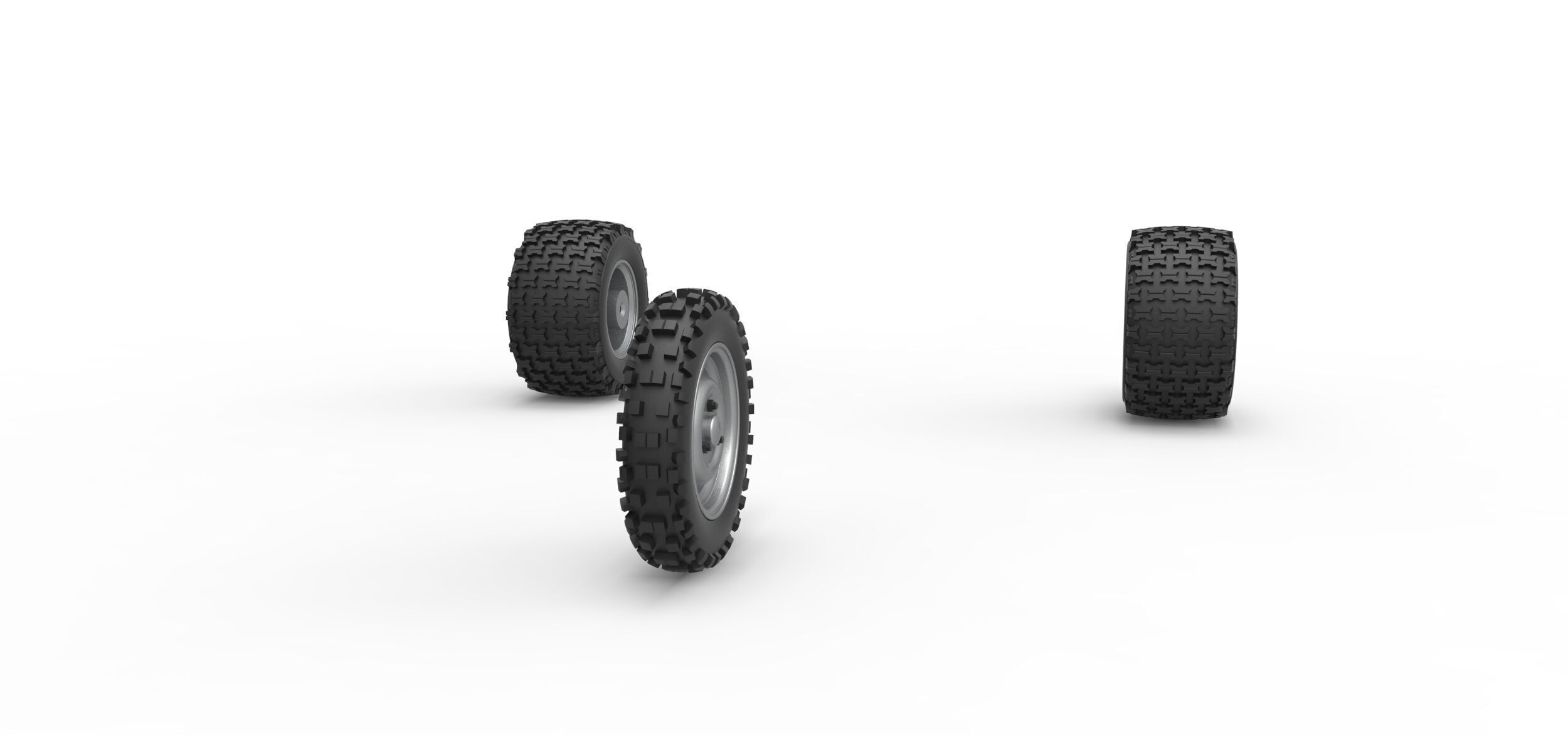 Wheel Set of Ape car proto for dirt Scale 1 to 25 3D print model_2