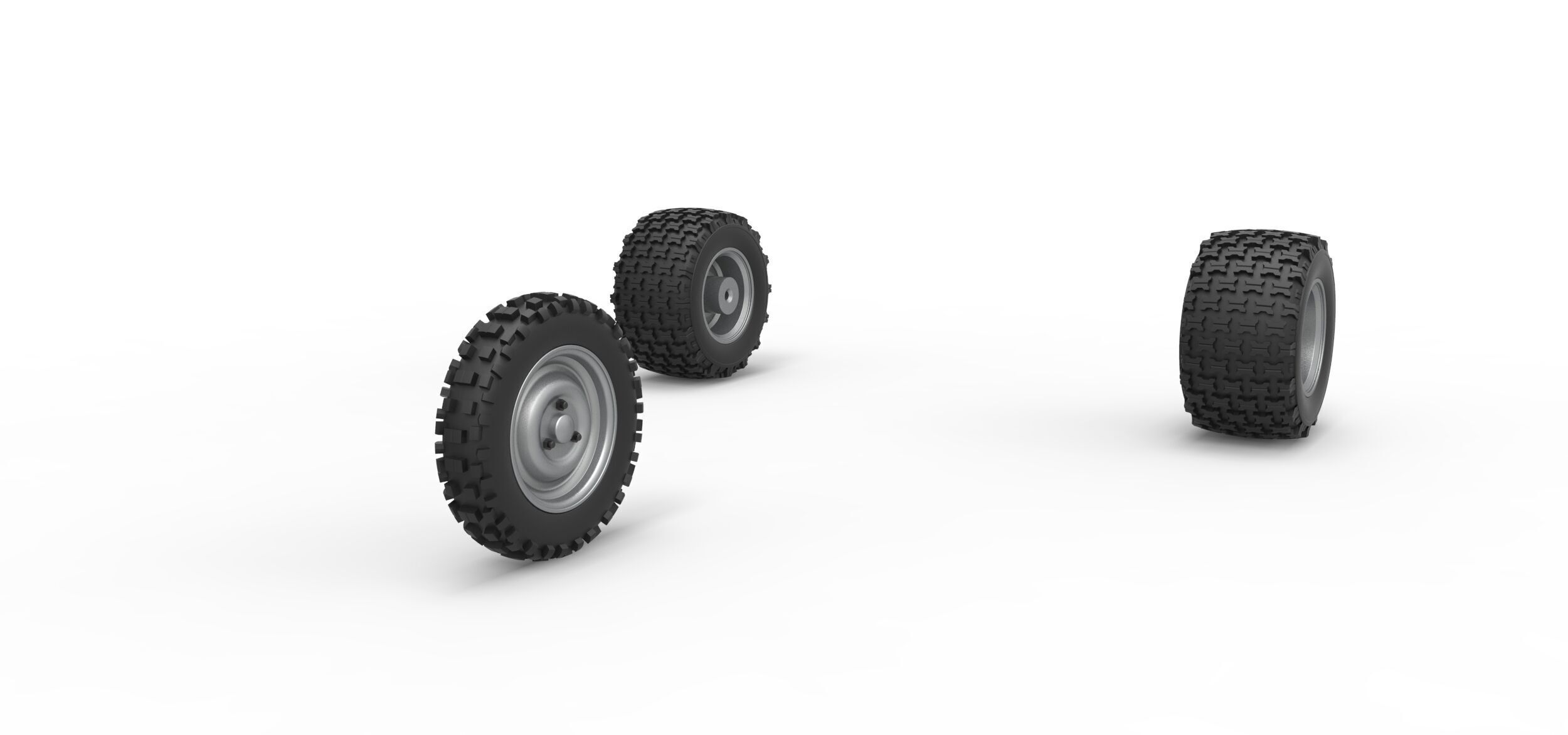 Wheel Set of Ape car proto for dirt Scale 1 to 25 3D print model_1