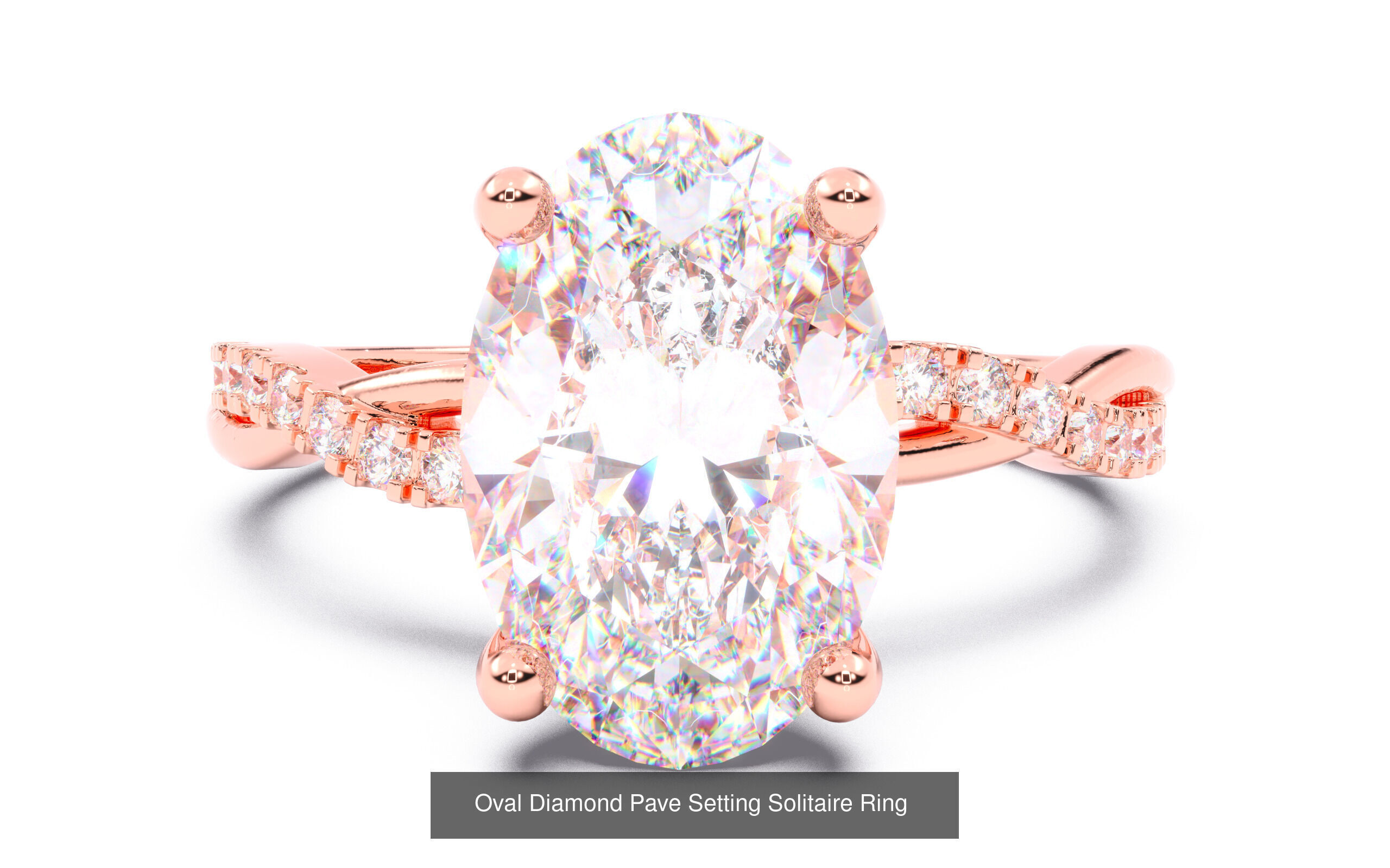 30 Oval Diamond Solitaire Rings 3D Model Collection_17