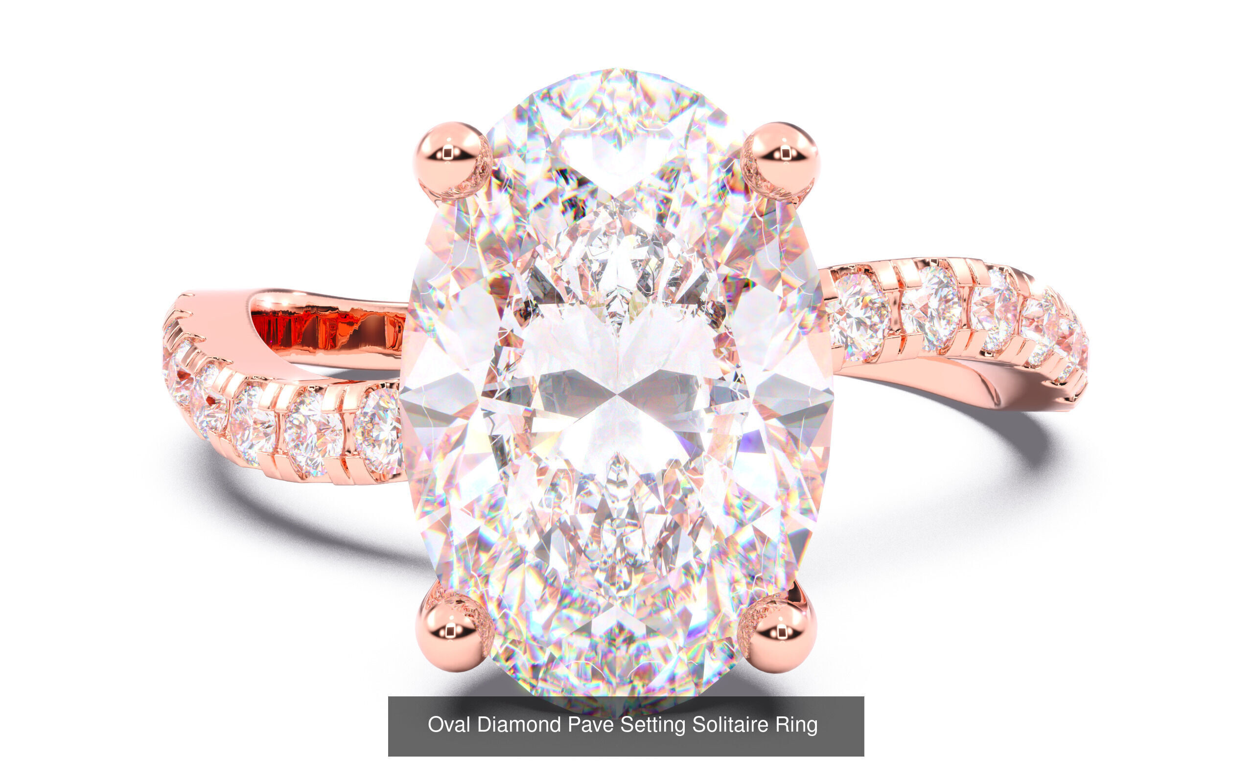 30 Oval Diamond Solitaire Rings 3D Model Collection_18