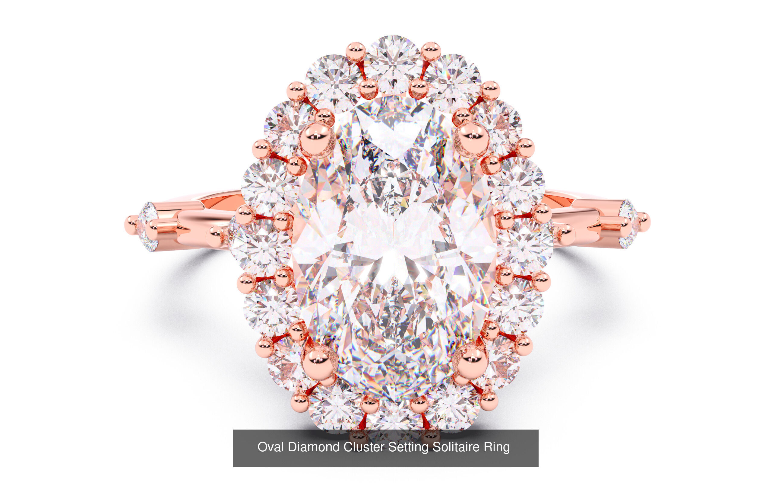 30 Oval Diamond Solitaire Rings 3D Model Collection_6