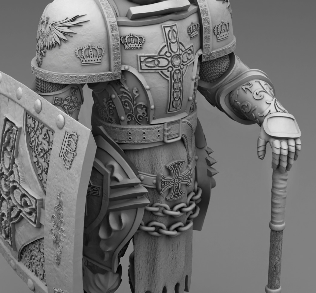 Mace Solider 3D print model_8