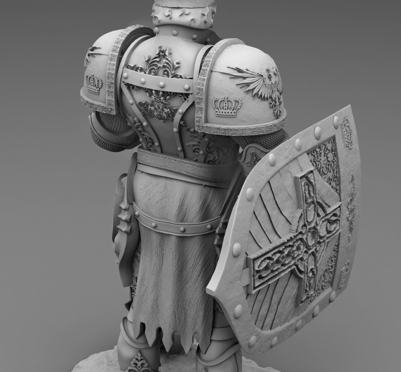 Mace Solider 3D print model_11